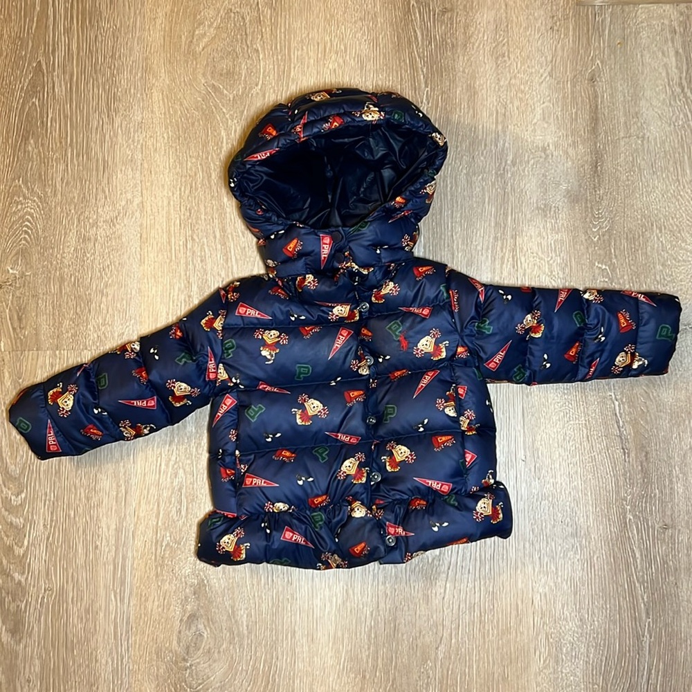 Polo Ralph Lauren toddler girl puffer coat, Size 18months